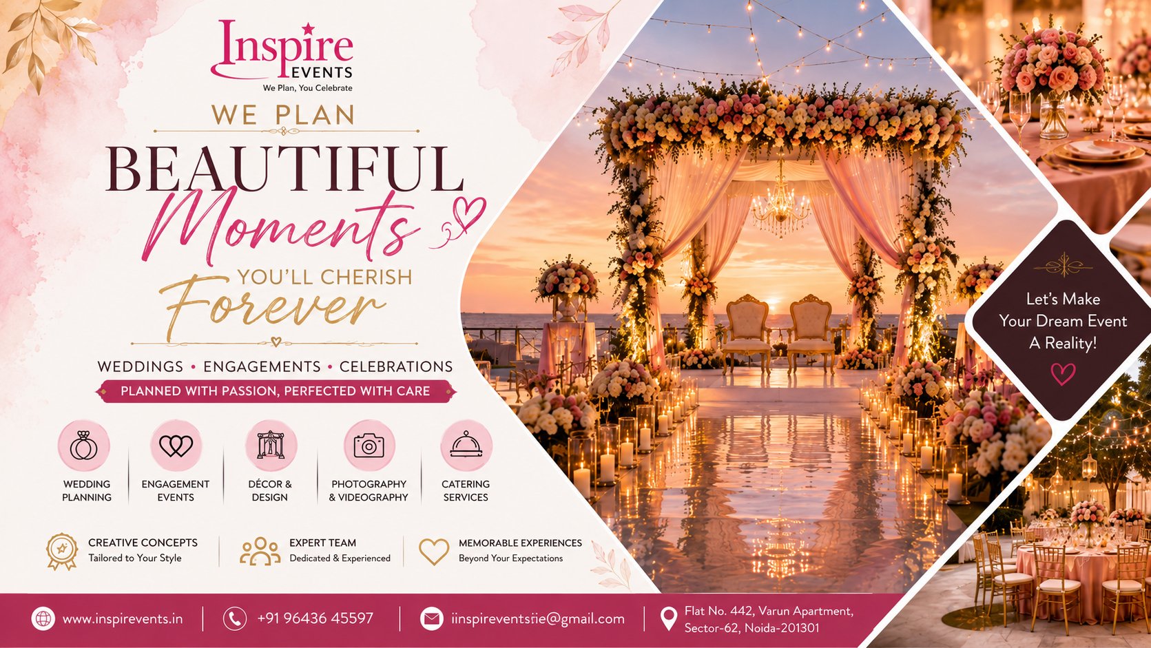 Inspire Events - Weddings, Engagements and Celebrations Planned to Perfection